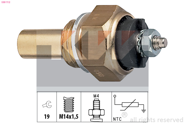 Senzor,temperatura lichid de racire 530 112 KW